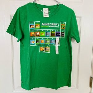 Minecraft Boys' Periodic Table Graphic T-Shirt Green Varient